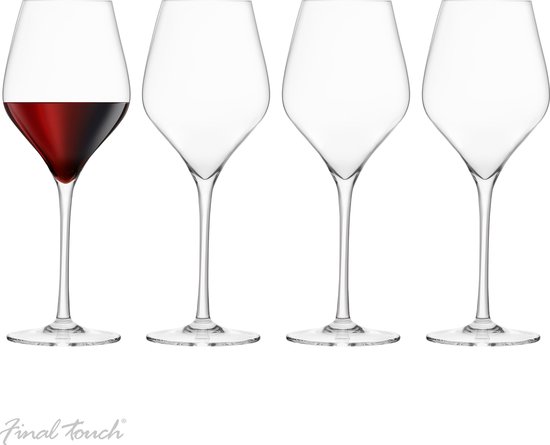 Final Touch - Verres à vin en verre, cristal de titane DuraSHIELD sans  plomb - Lot de 4 | bol.com