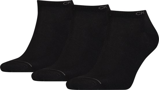 Calvin Klein Sneaker (3-pack) - heren enkelsokken - zwart - Maat: One size