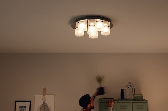Philips Byzantin - Plafonnière - 6 Lichtpunten - chroom - 6 x 400lm van Philips LED — afbeelding 4