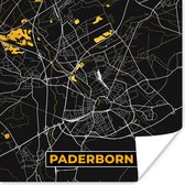 Poster Stadskaart – Kaart – Paderborn – Gold – Duitsland – Plattegrond - 50x50 cm