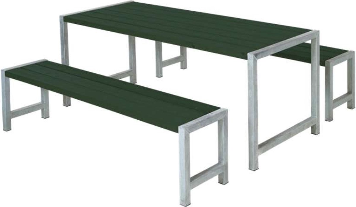 Planken tuinset vuren geimpregneerd - Plankesaet groen 185 x 186 x 73 cm