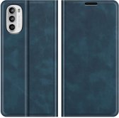 Cazy Motorola Moto G82 Hoesje - Portemonnee Book Case - Kunstleer - Blauw