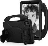 Tablet hoes geschikt voor Lenovo Tab M10 Plus (2de generatie) - 10.3 inch (TB-X606) - Schokbestendige case met handvat - Thumbs Kids Cover - Zwart