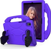 Tablet hoes geschikt voor Huawei MatePad 10.4 (2022/2020) - Schokbestendige case met handvat - Thumbs Kids Cover - Paars