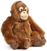 Pluche Orang Oetan bruin knuffel 30 cm - Apen bosdieren knuffeldieren - Speelgoed voor kinderen