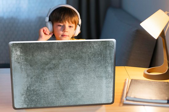 Autocollant pour ordinateur portable - 17,3 pouces - Motif béton - Vieillissement - Vintage - Design - 40 x 30 cm - Autocollants pour ordinateur portable - Skin pour ordinateur portable - Housse