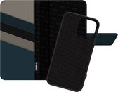 Valenta Snap Telefoonhoesje geschikt voor Apple iPhone 13 Pro Hoesje Echt Leer Uitneembare 2in1 Bookcase - Zwart