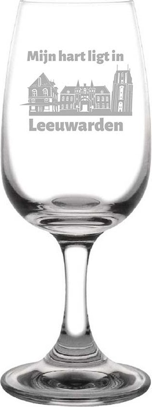 Foto: Gegraveerde portglas 12cl leeuwarden