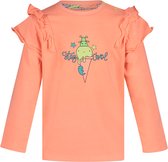 4PRESIDENT T-shirt meisjes - Neon Bright Coral - Maat 92 - Meiden shirt
