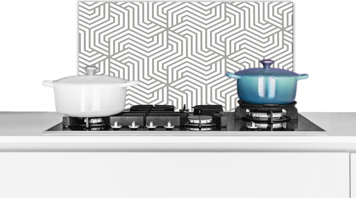 Spatwand - Achterwand keuken - Keuken - Design - Lijn - Geometrie - 60x30 cm