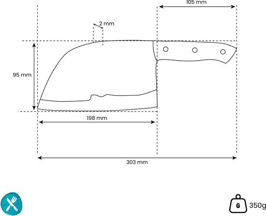 Shinrai Japan - Couteau de chef 18 cm - Couteau - Couteau à découper Zwart avec revêtement en cuir - Avec coffret cadeau de Luxe
