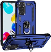 Xiaomi Redmi Note 11 / 11S Hoesje Hybride Kickstand Back Cover Blauw