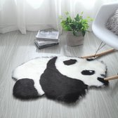 Fine Asianliving Tapis en Peau de Mouton 100% Véritable Panda 60x90cm