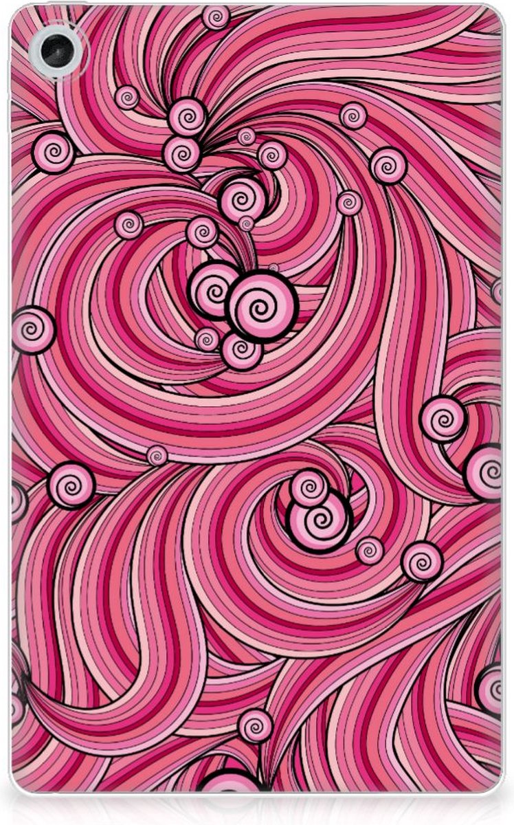 Lenovo Tab M10 Plus (3e generatie) Tablethoes Swirl Pink