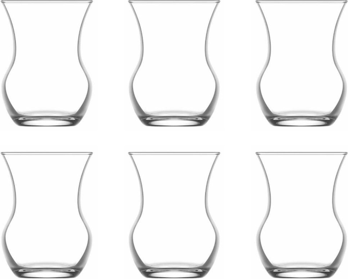 LAV - theeglazen set - AYDA AYD335E - 135 ml - transparant - 6-delig, vaatwasmachinebestendig