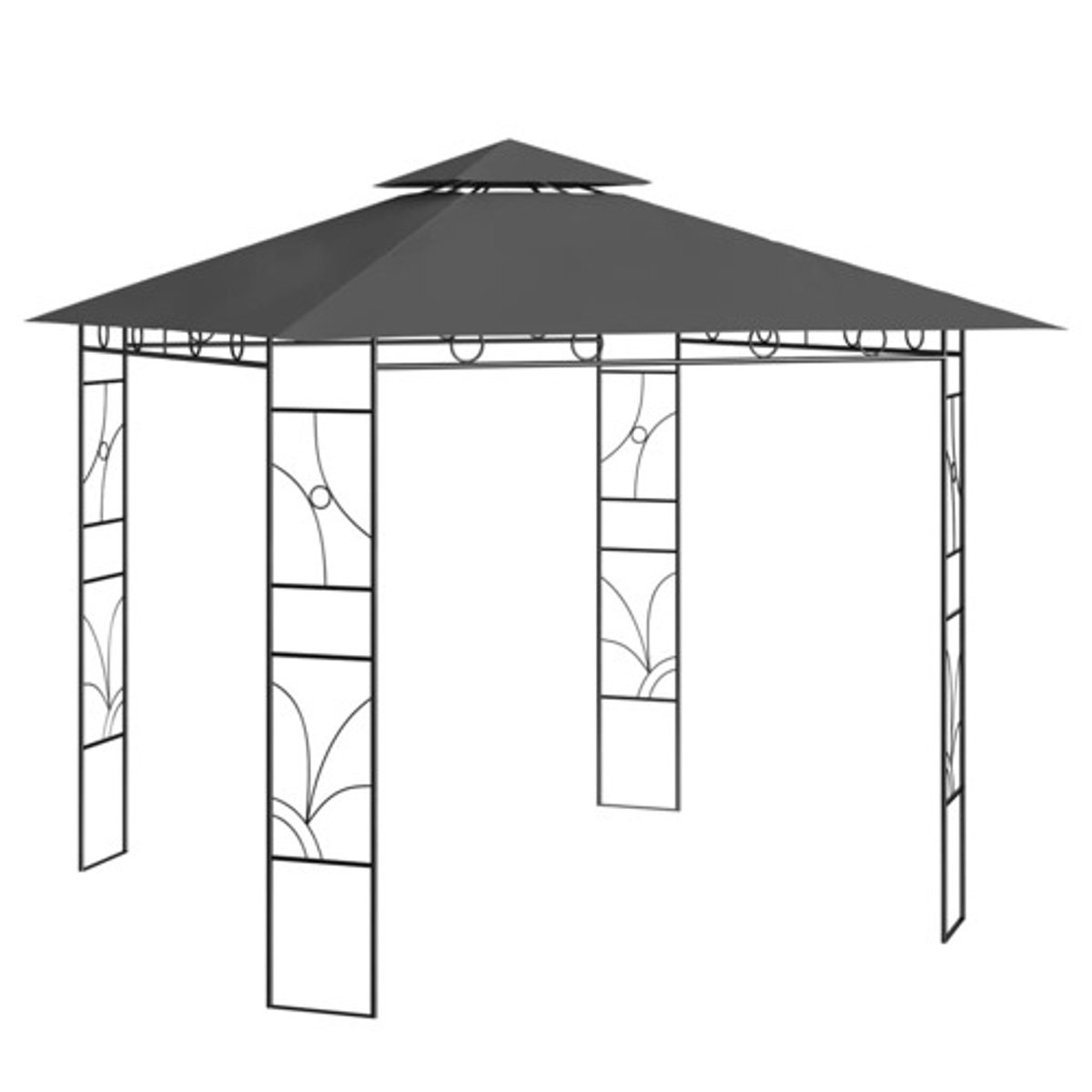 vidaXL Prieel 160 g/m² 3x3x27 m antracietkleurig