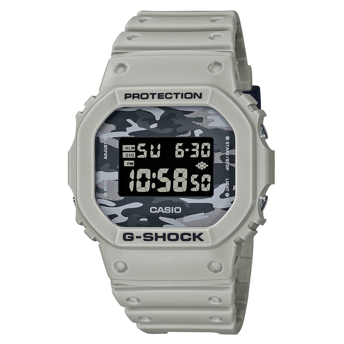 Casio G-Shock DW-5600CA-8ER Horloge - Kunststof - Grijs - Ø 38.5 mm