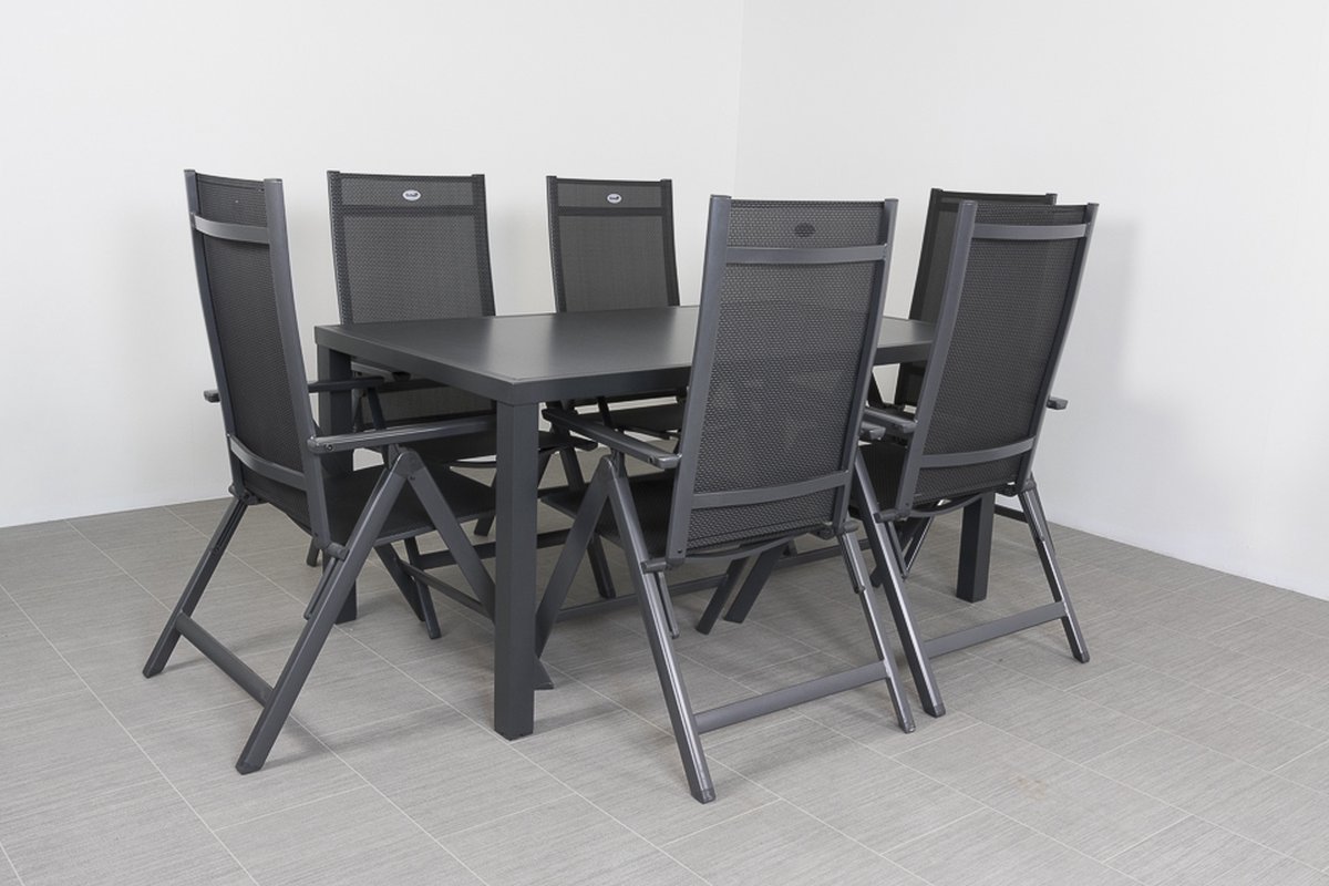 Hartman Napoli/Alma 160 cm 7-piece adjustable garden dining set