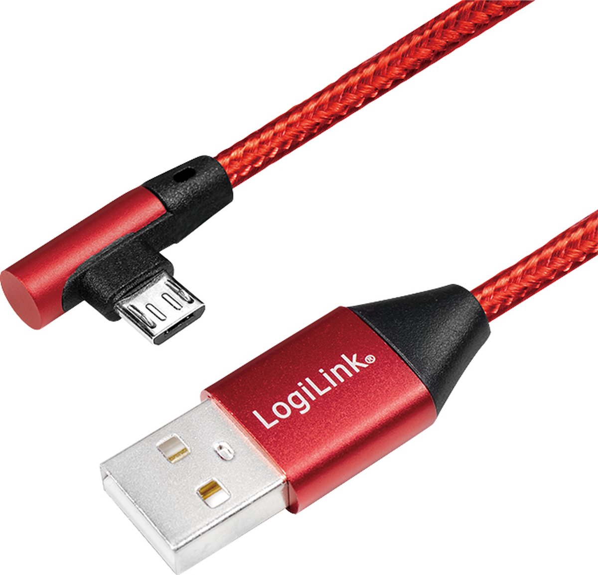 LogiLink CU0149 USB-kabel 0,3 m USB 2.0 USB A Micro-USB B Rood