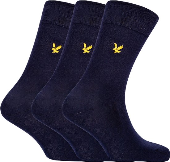 Lyle & Scott 3P sokken angus blauw - 40-46