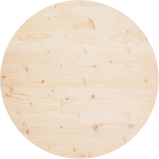 vidaXL Plateau de table Ø90x2,5 cm Bois de pin massif