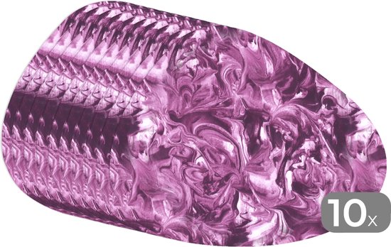 Set de table bio - Napperons de table bio - Sets de table - Imprimé marbré - Peinture - Structure - Motifs - 10 pièces