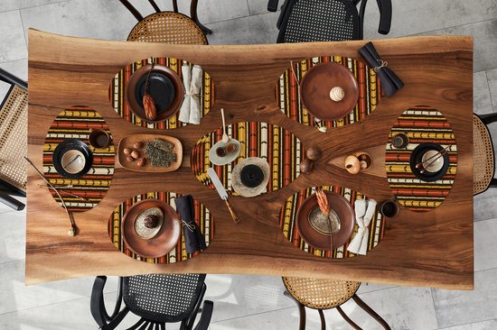 Napperons de table ovales - Sets de table - Sets de table ovales - Bamboe - Forêt - Japonais - Motifs - 10 pièces