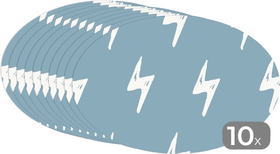 Napperons ovales - Sous-verres - Sets de table ovales - Garçons - Motifs - Enfants - Foudre - 10 pièces