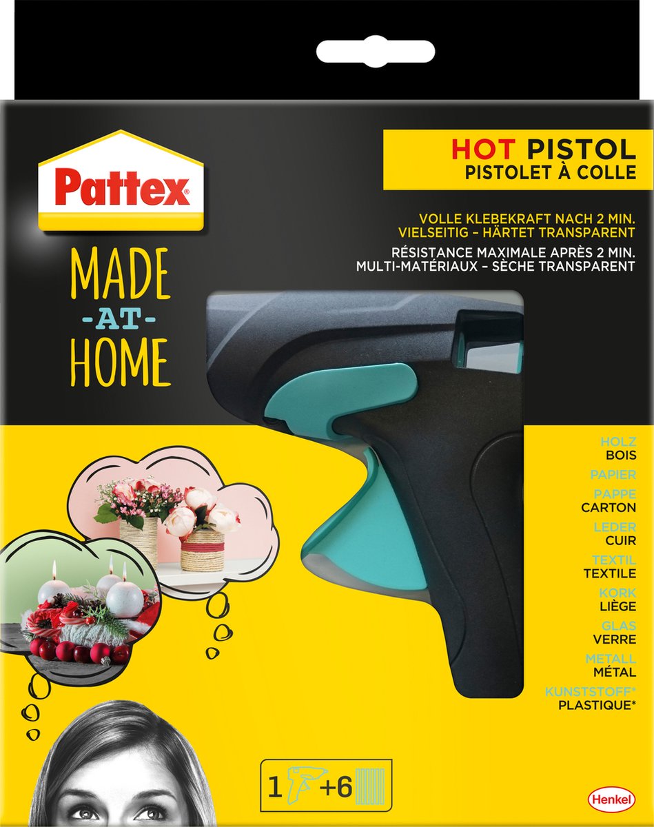 Pattex Lijmpistool Hotpistol Incl 6 lijmsticks | Hotmelt lijm pistool | LijmPistool | Glue Gun | Hobby | Creatief - Pattex