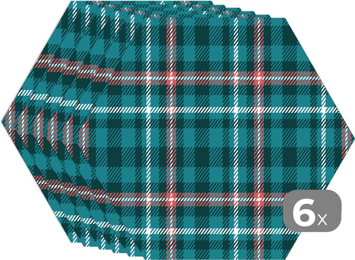 Placemats hexagon Onderleggers placemats Placemat zeshoek Plaid