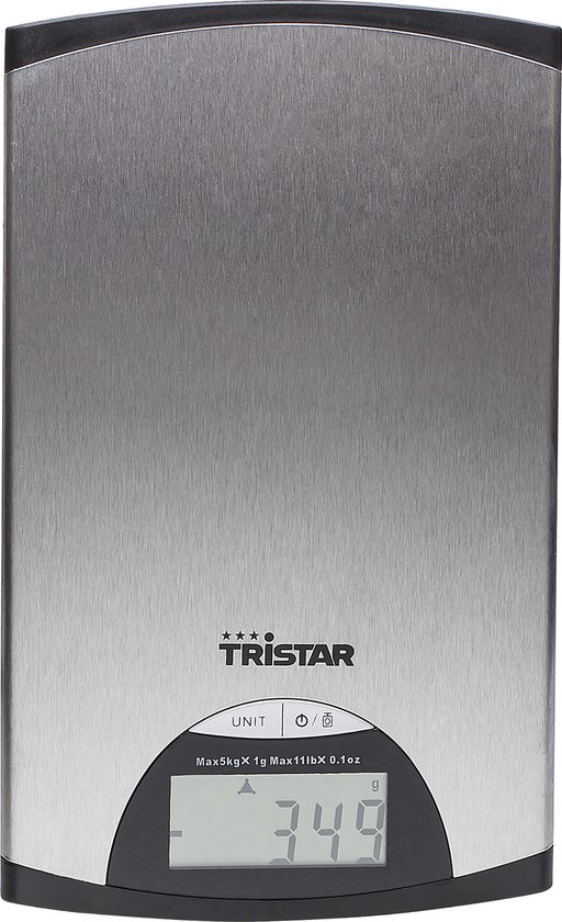 Lee Voorzien overhandigen Tristar KW-2435 Keukenweegschaal – 5 kilogram – Weegschaal keuken digitaal  - RVS | bol.com