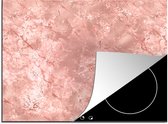 KitchenYeah® Inductie beschermer 59x52 cm - Roze - Marmer print - Patroon - Kookplaataccessoires - Afdekplaat voor kookplaat - Inductiebeschermer - Inductiemat - Inductieplaat mat
