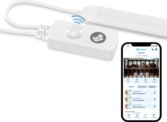 Maxi-Cosi Connected Home - Glow Wieglampje - Nachtlamp met app - Altijd dichtbij - Bewegingsdetectie van maxi-cosi — afbeelding 5