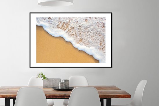 Poster in lijst - Fotolijst 120x80 cm - Posters - Strand - Water - Zee - Tropisch - Zomer - Posterlijst zwart - Decoratie - Wanddecoratie woonkamer - Muurdecoratie slaapkamer