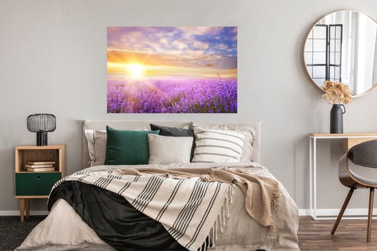 Affiche Lavande - Soleil - Ciel - Nature - 120x90 cm
