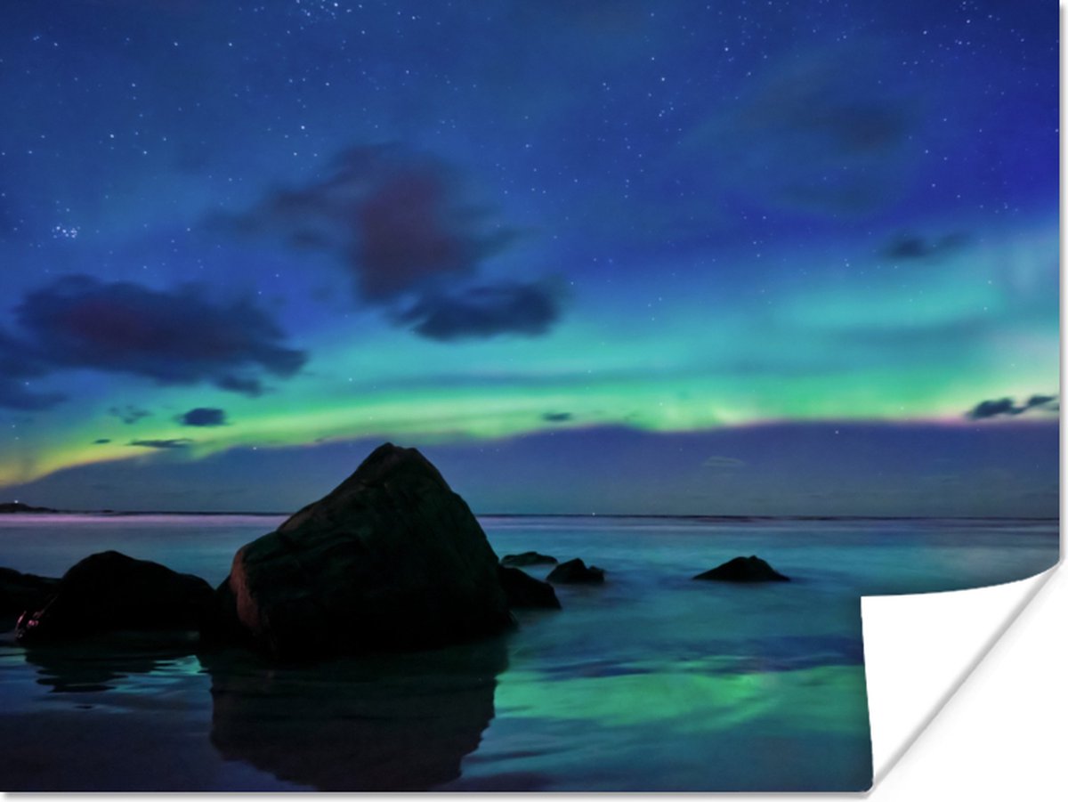 Poster Lucht - Landschap - Aurora - 80x60 cm