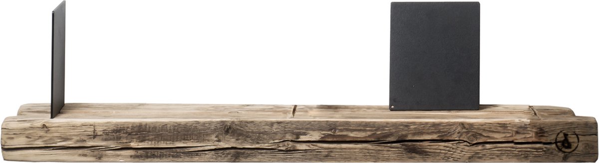 WELD & CO – Reclaimed Wood 01 Wall Shelf – Wandplank van gerecycled hout – 50cm (S) - Steen/Beton