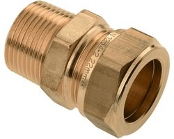 Bonfix knelkoppeling - Puntstuk - 3/8 x 12 mm - Messing