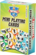 Mini voetbal thema speelkaarten 6 x 4 cm in doosje van karton - Handig formaatje kleine kaartspelletjes