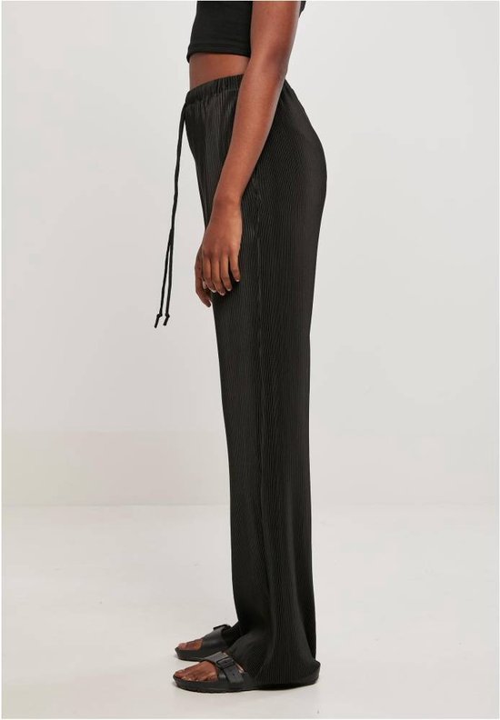 Pantalon Large Urban Classics -XL- Zwart Plissé