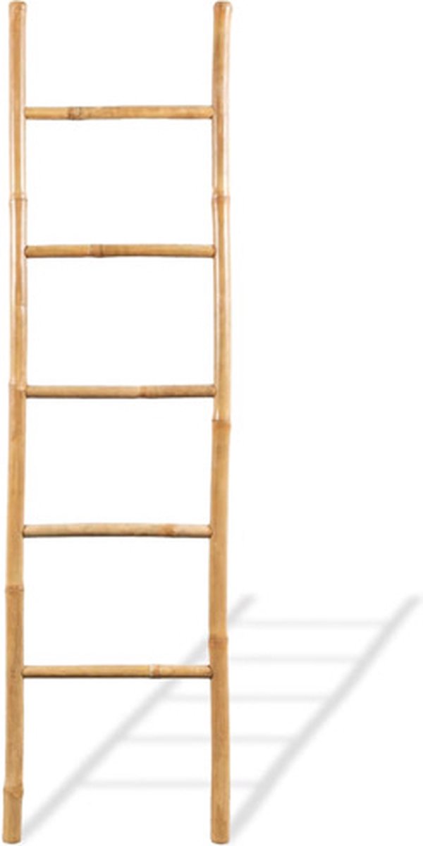 Handdoekladder met 4 sporten 90x50x100 cm bamboe kopen