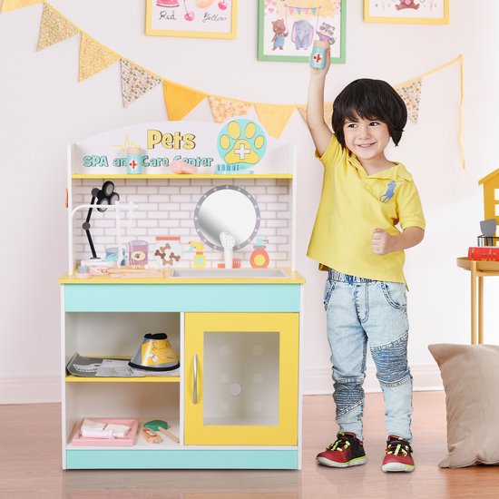 Teamson Kids Dier Poetsen Speelset - Kinderspeelgoed - Rollenspel Speelgoed - Groen/Geel van Teamson Kids — afbeelding 4