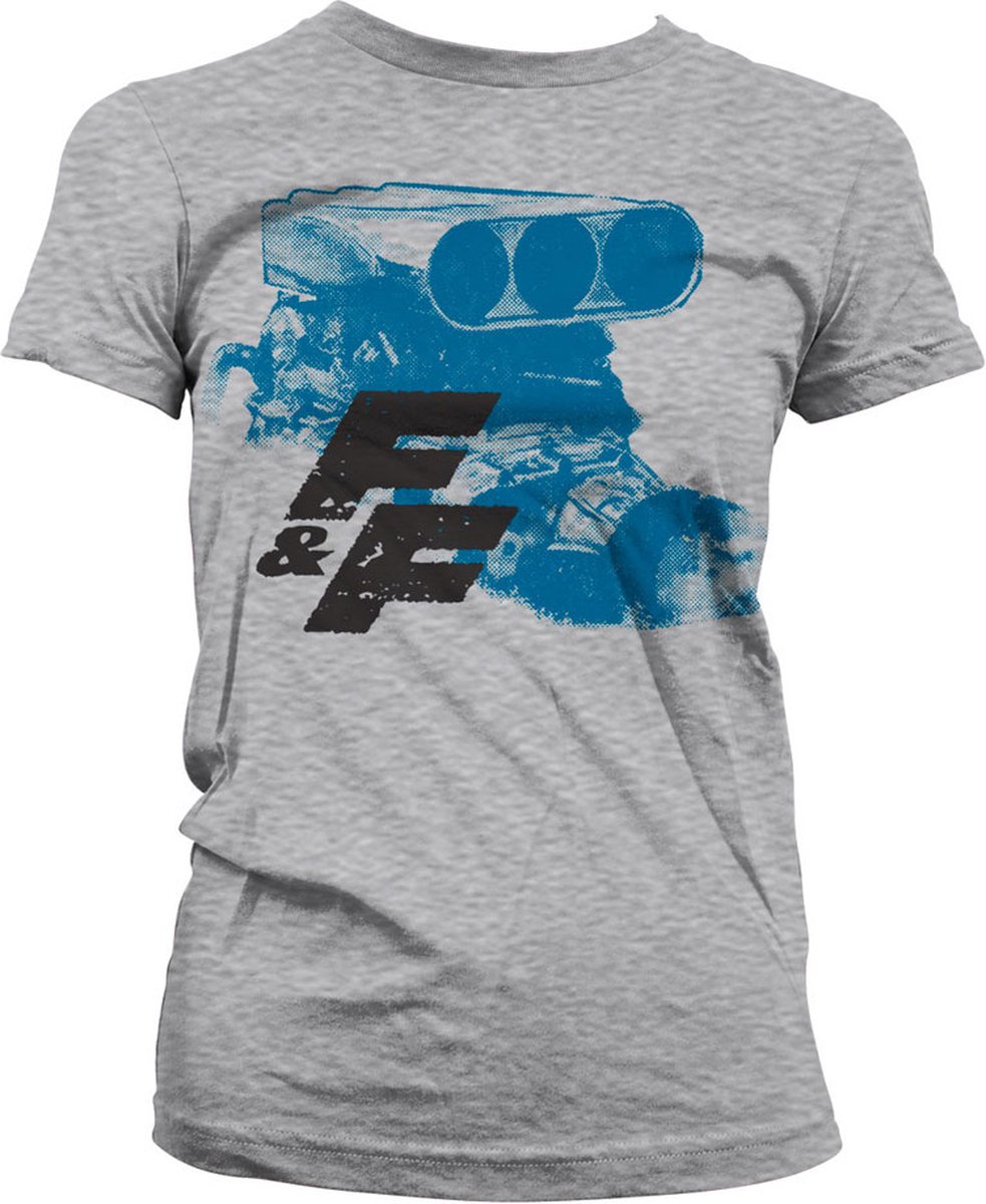 The Fast And The Furious Dames Tshirt -S- Engine Grijs