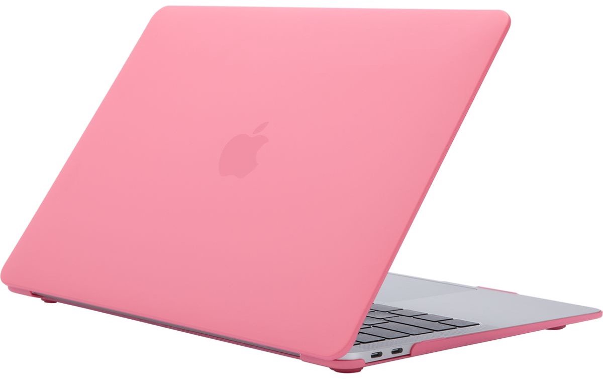 Mobigear Laptophoes geschikt voor Apple MacBook Air 13 Inch (2018-2020) Hoes Hardshell Laptopcover MacBook Case | Mobigear Cream Matte - Roze - Model A1932 / A2179 / A2337