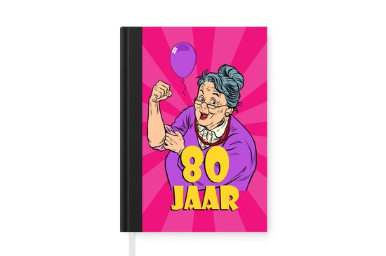 Notitieboek - Schrijfboek - Verjaardag - 80 Jaar - Feest - Vrouw