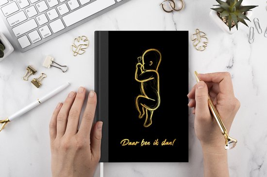 Cahier - Cahier d'écriture - Me voilà ! - Bébé - Naissance - Citations - Proverbes - Carnet - Format A5 - Bloc-notes