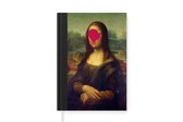 Carnet - Carnet d'écriture - Mona Lisa - Leonardo de Vinci - Rose - Carnet - Format A5 - Bloc-notes