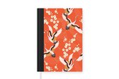 Carnet - Carnet d'écriture - Grue - Sakura - Motifs - Japonais - Carnet - Taille A5 - Bloc-notes