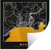 Stickers Stickers muraux - France - Nice - Carte - Plan de la ville - Carte - 100x100 cm - Feuille adhésive XXL