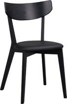 Chaise de salle à manger Nordiq Ami - Chêne noir - Coussin noir